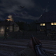 A town in the original Call Of Duty, at night, a window in a building exploding.